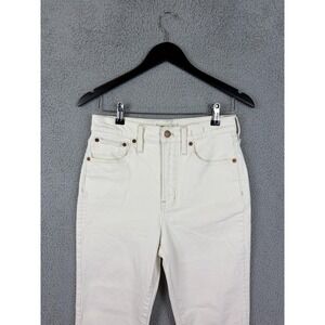 Madewell Jeans Womens 27 White The Perfect Vintage Jean High Rise Straight Denim